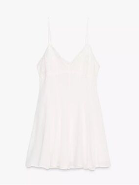 Zara White SHORT EMBROIDERED DRESS